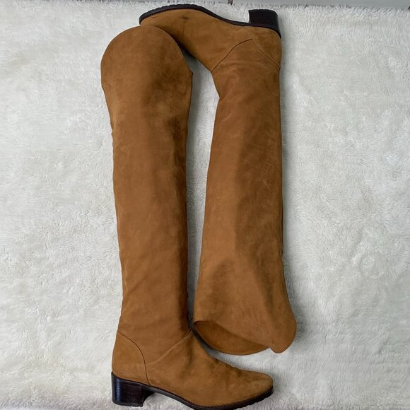Stuart Weitzman Women's Caramel Brown Dunkirk Over-The-Knee Boots Size 6 - Picture 3 of 12
